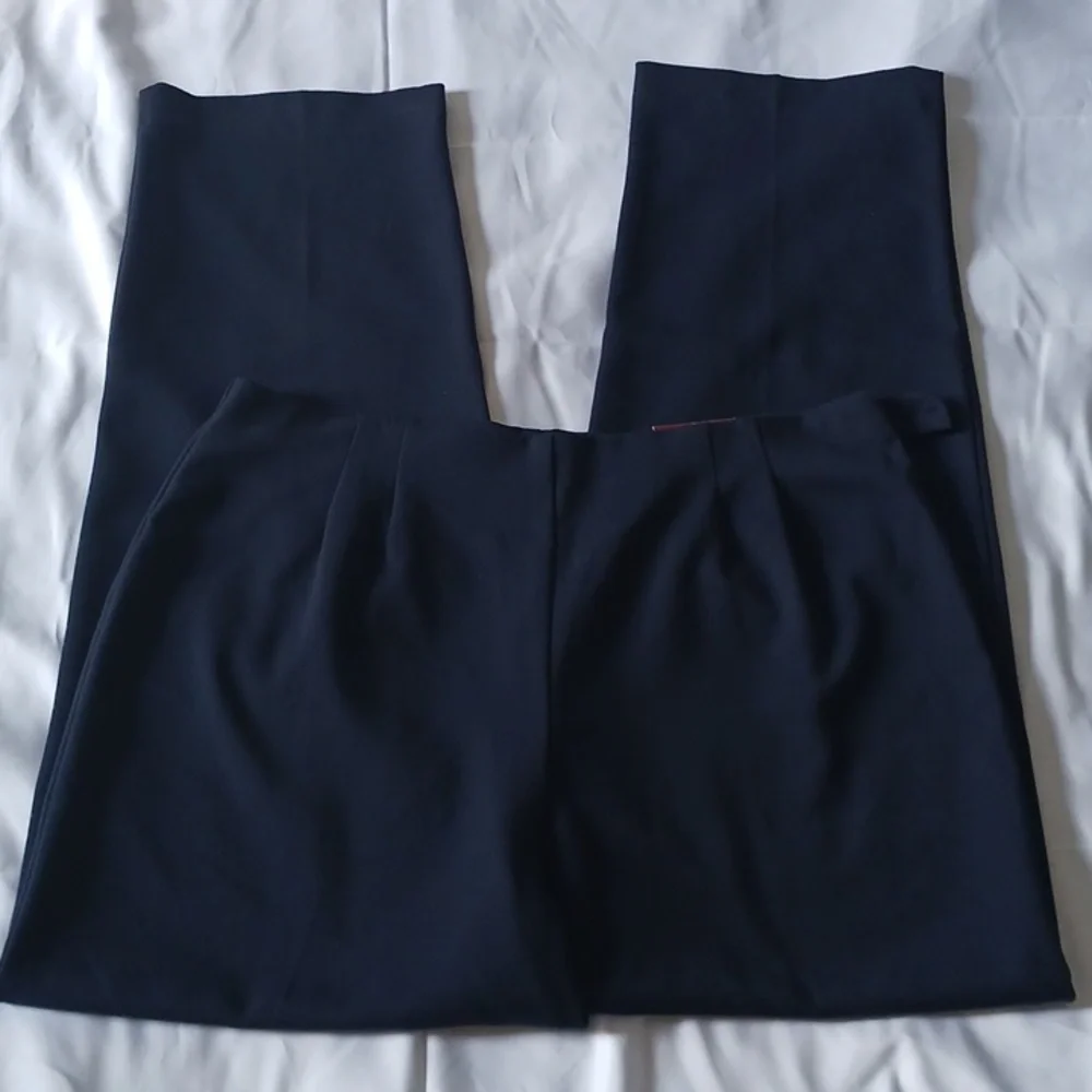 PANTS BY JM COLLECTION DARK BLUE SIZE 14 - Picture 4 of 12